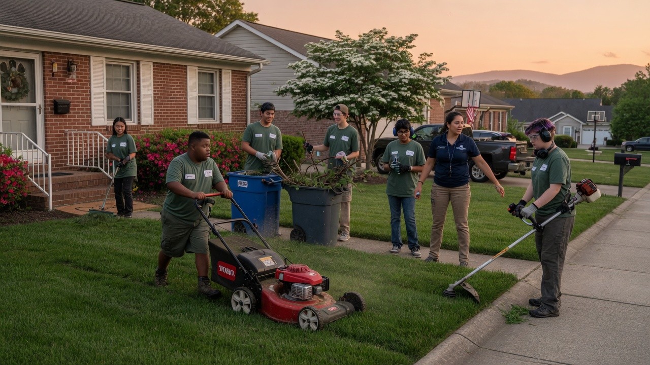 Home and yard crew at work